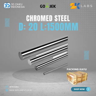 ZKLabs Smooth Chromed Steel Rod Linear Motion 20 mm Length 1500 mm